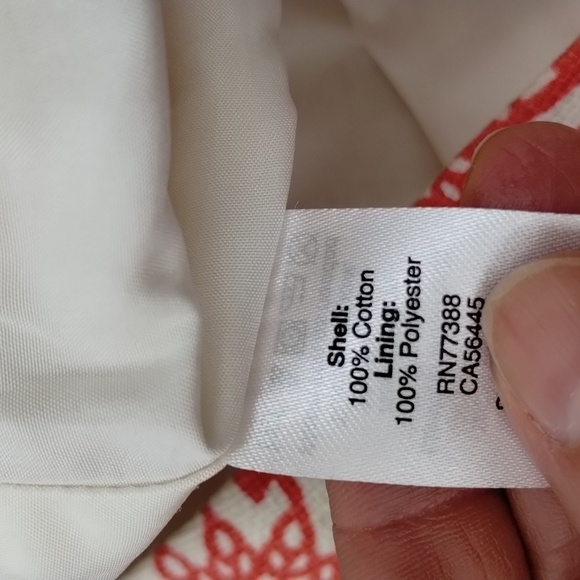 J. Crew Factory Pencil Skirt Size 2 Pink White Star Pattern Cotton - Picture 6 of 11